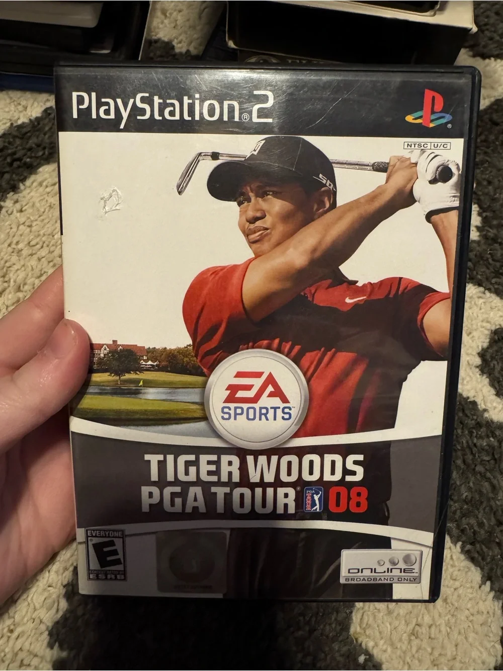 Sony PlayStation 2 Tiger Woods PGA Tour 08 - Red Black